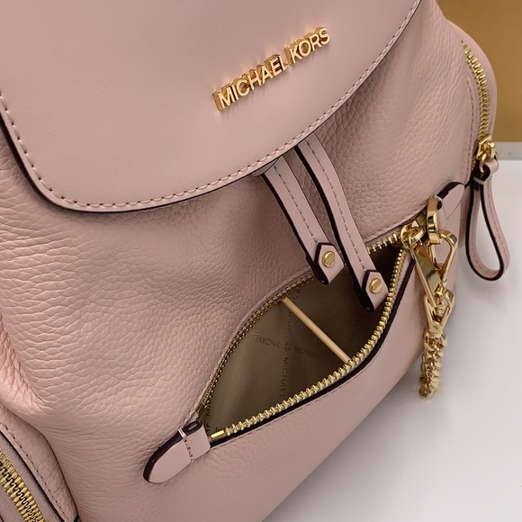 MICHAEL KORS JET SET ITEM MEDIUM CHAIN BACKPACK POWDER BLUSH COLOR - Picture 9 of 16